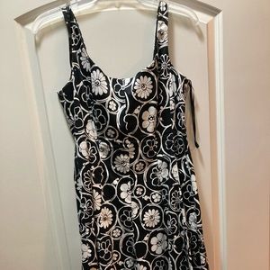 Black and white new directions dress